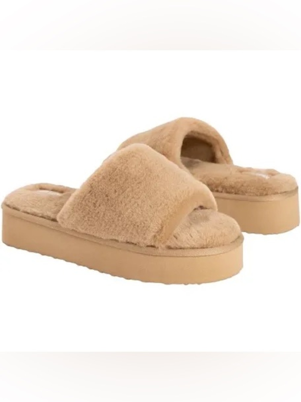 MUK LUKS Platform Kirstey Slide in Irish Cream
